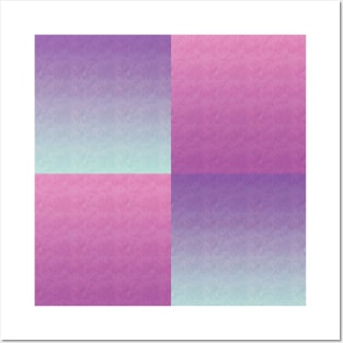 Four squares in one in gradient Posters and Art